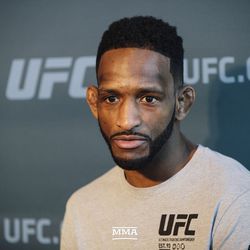 Neil Magny chats with reporters at UFC 219 media day Thursday at T-Mobile Arena in Las Vegas.