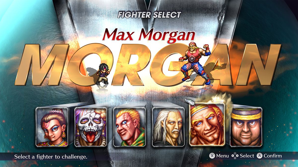 A fighter select screen in Live A Live