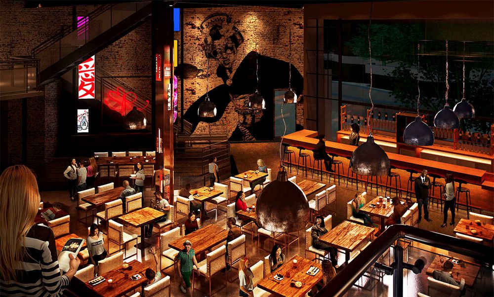Sake Rok mezzanine view rendering