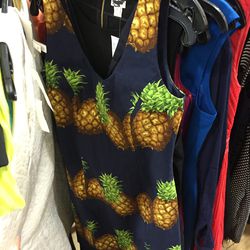Pineapple print dress, $60