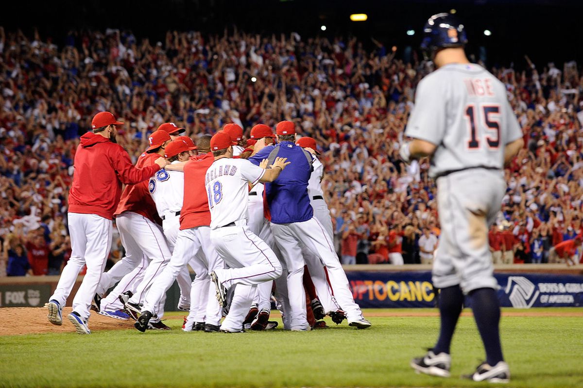This is the celebration from Game Six of the ALCS in 2011