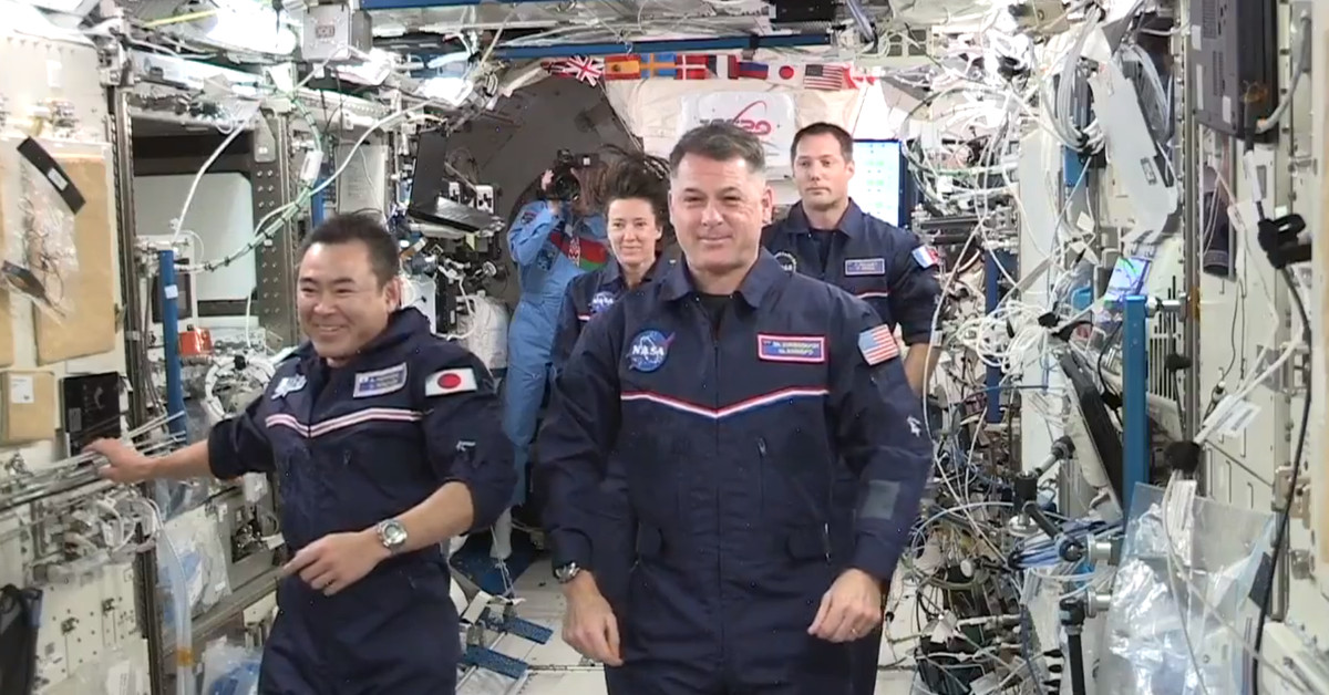 ISS astronauts show off zero-gravity moves in the space Olympics which should be..