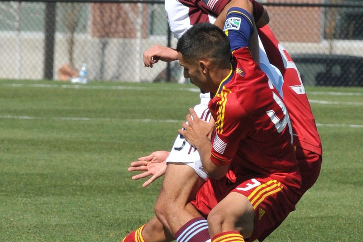 Every time Real Salt Lake and Colorado takes the pitch there will be some battles, it was the same on Sunday in the reserve match.
(photo by me)