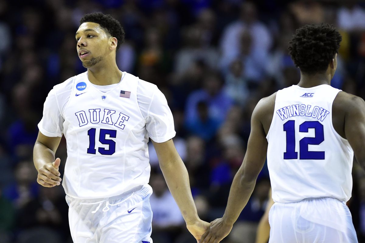 Dynamic Duo: Jahlil Okafor and Justise Winslow dominated San Diego State Sunday. 