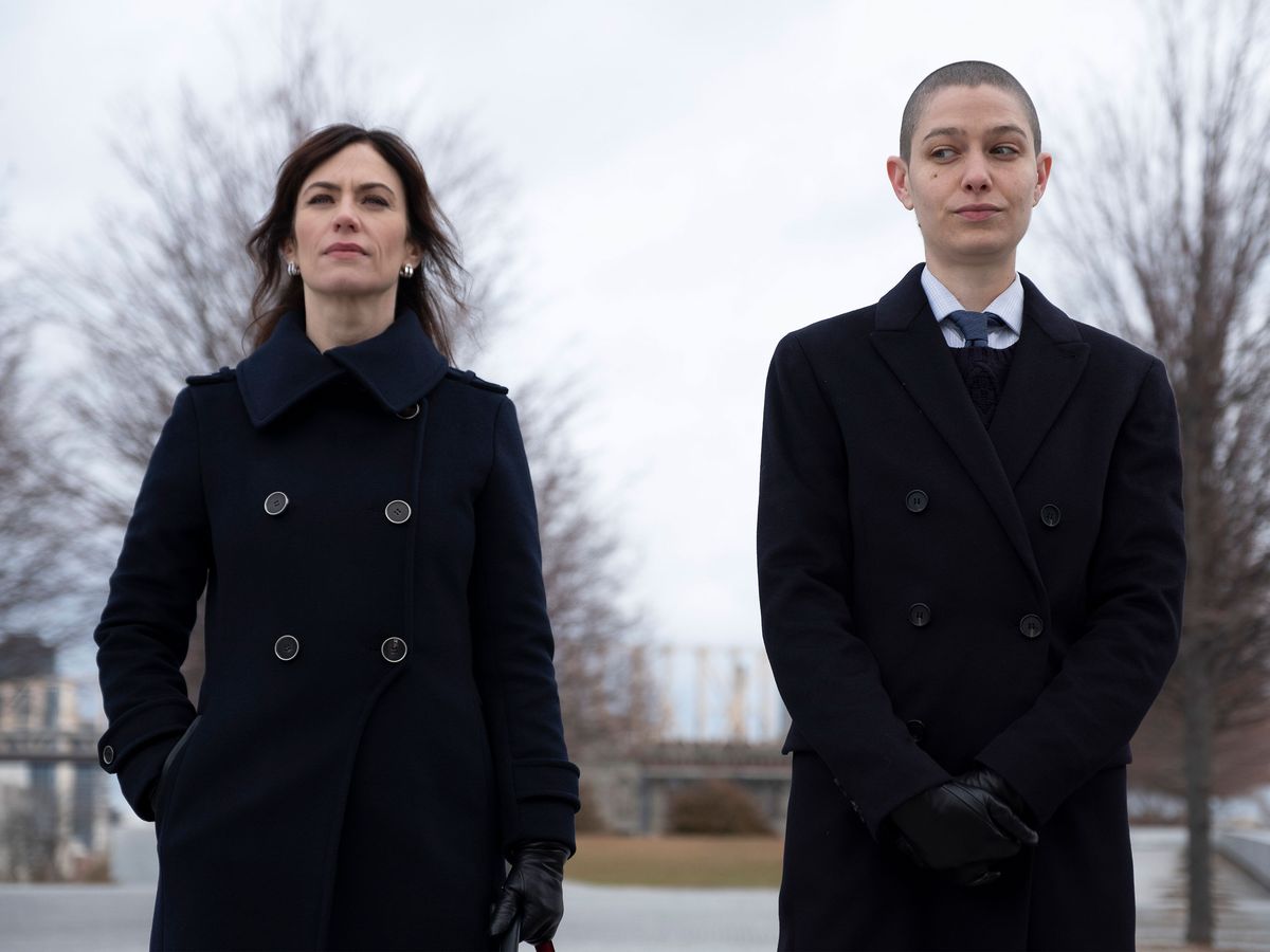 Maggie Siff and Asia Kate Dillon in Billions.