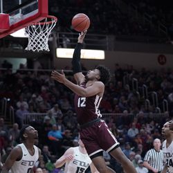 Belleville West’s William Shumpert (12) gets an easy lay-up in the 4A  state championship at Peoria Civc Center in Peoria IL, Saturday 03-16-19. Worsom Robinson/For Sun-Times