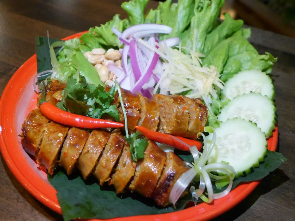 A dish of sausage from Changmai diner.