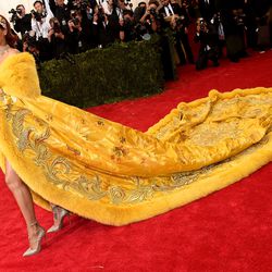 Rihanna in Guo Pei Couture and Christian Louboutin heels in 2015.