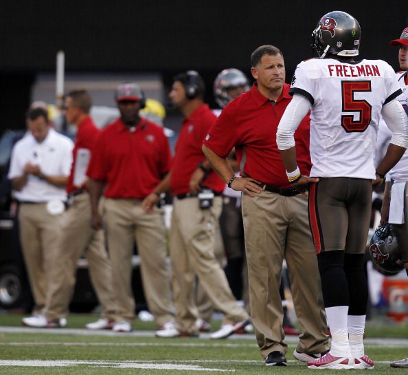 The Josh Freeman-Greg Schiano relationship in Tampa was a frosty one. (Courtesy of 