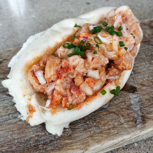 The brown butter lobster roll at Eventide