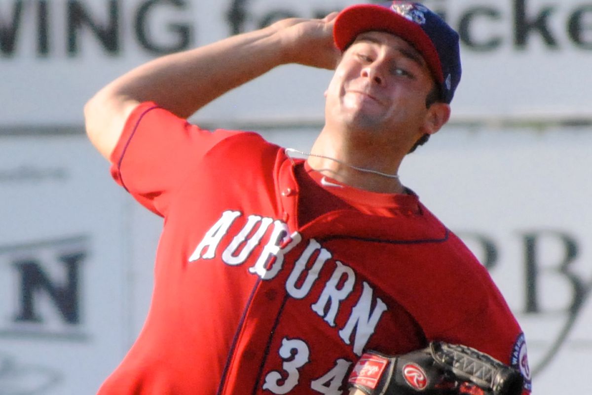 Nationals' 2012 1st Round pick Lucas Giolito was named the top prospect in the Nats' organzation by Baseball America