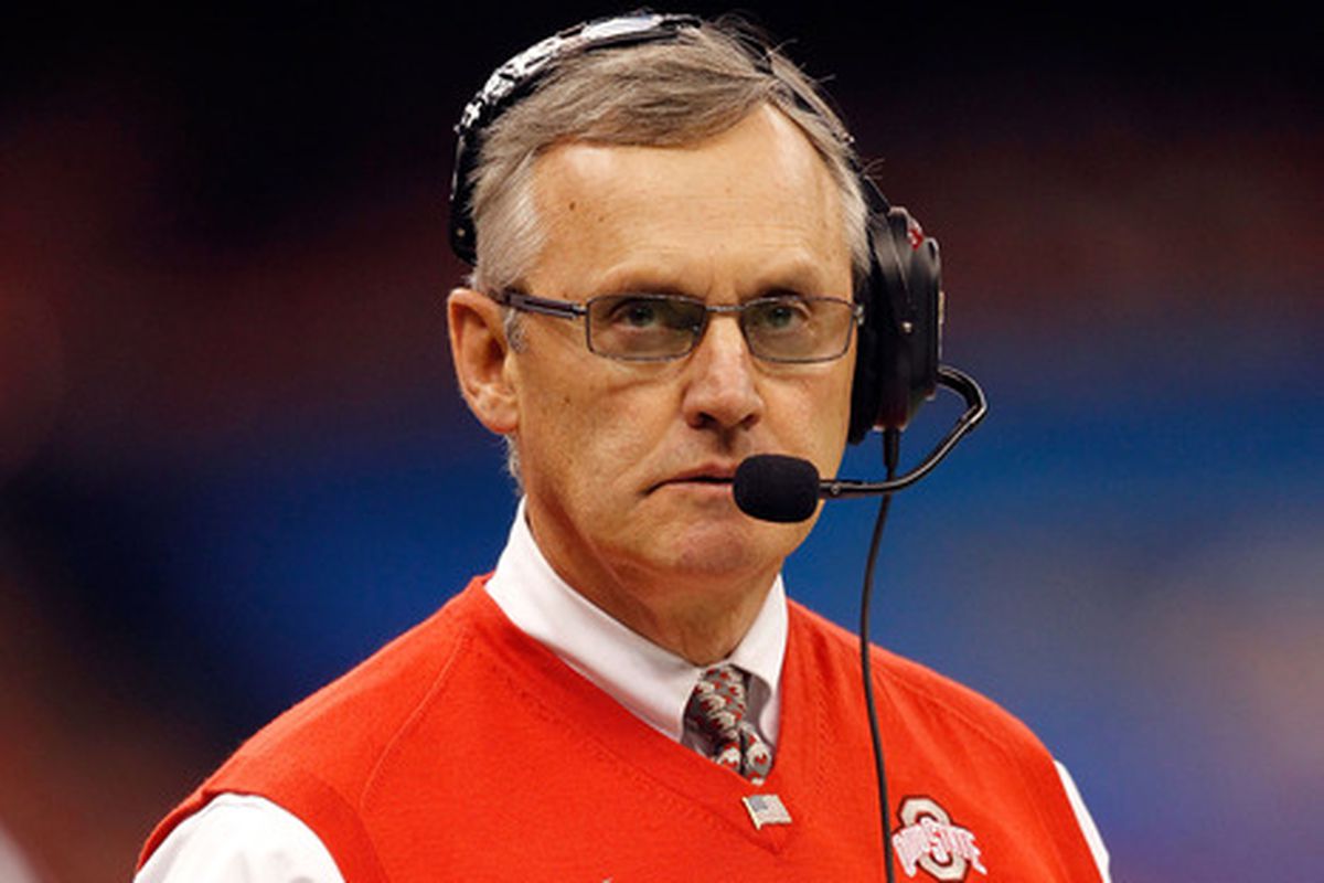 Jim Tressel has been linked to the Miami job by a Cleveland radio host. Does "we suck" count as enough to show cause?
