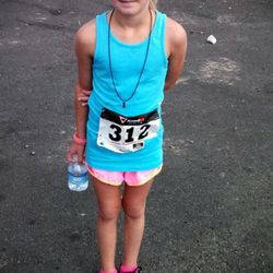 Aspen Brown finished her first 5K in 31 minutes.