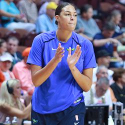 The Dallas Wings take on the Connecticut Sun in a WNBA game at Mohegan Sun Arena in Uncasville, CT on August 14, 2018.
