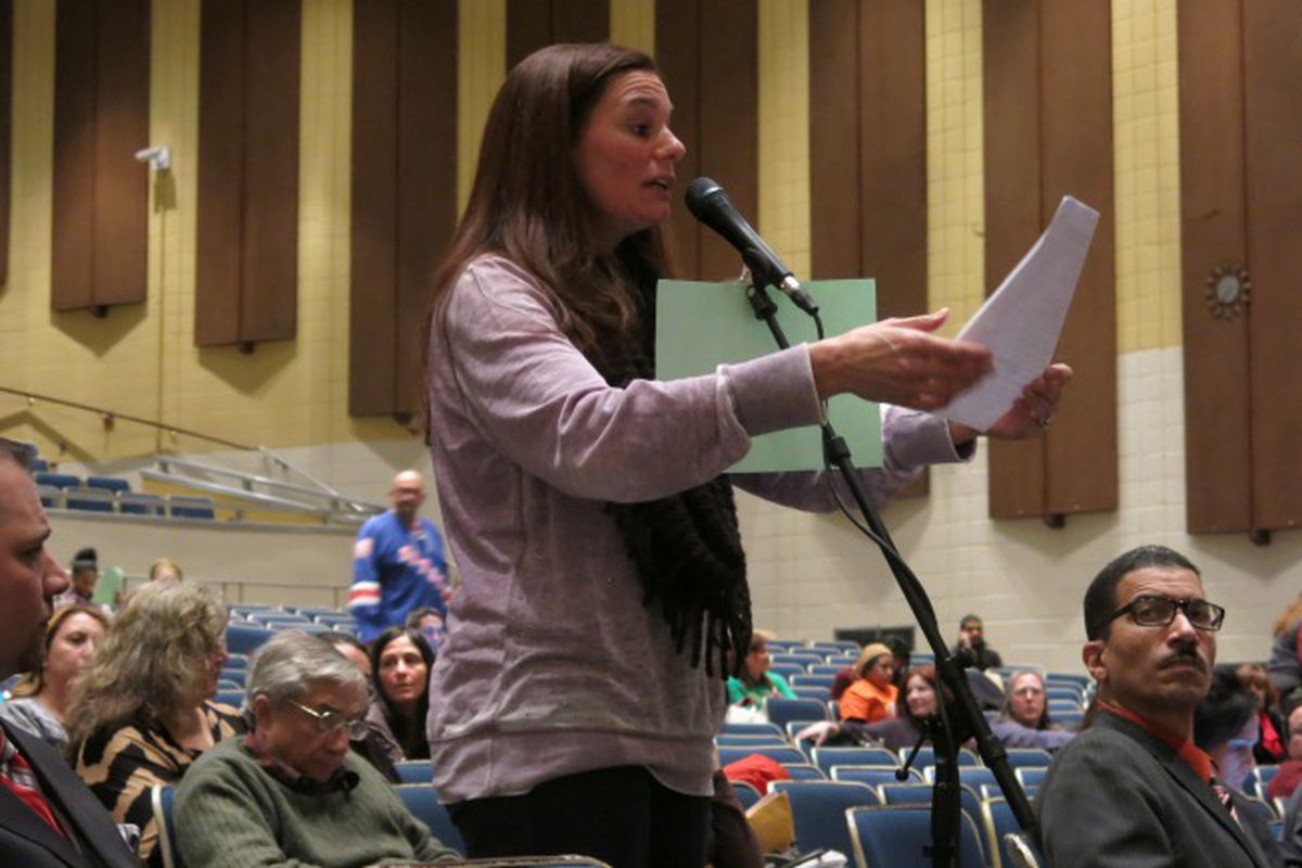 Debra Zito was one of several parents at a Staten Island meeting this year who spoke about the need to improve special education services.