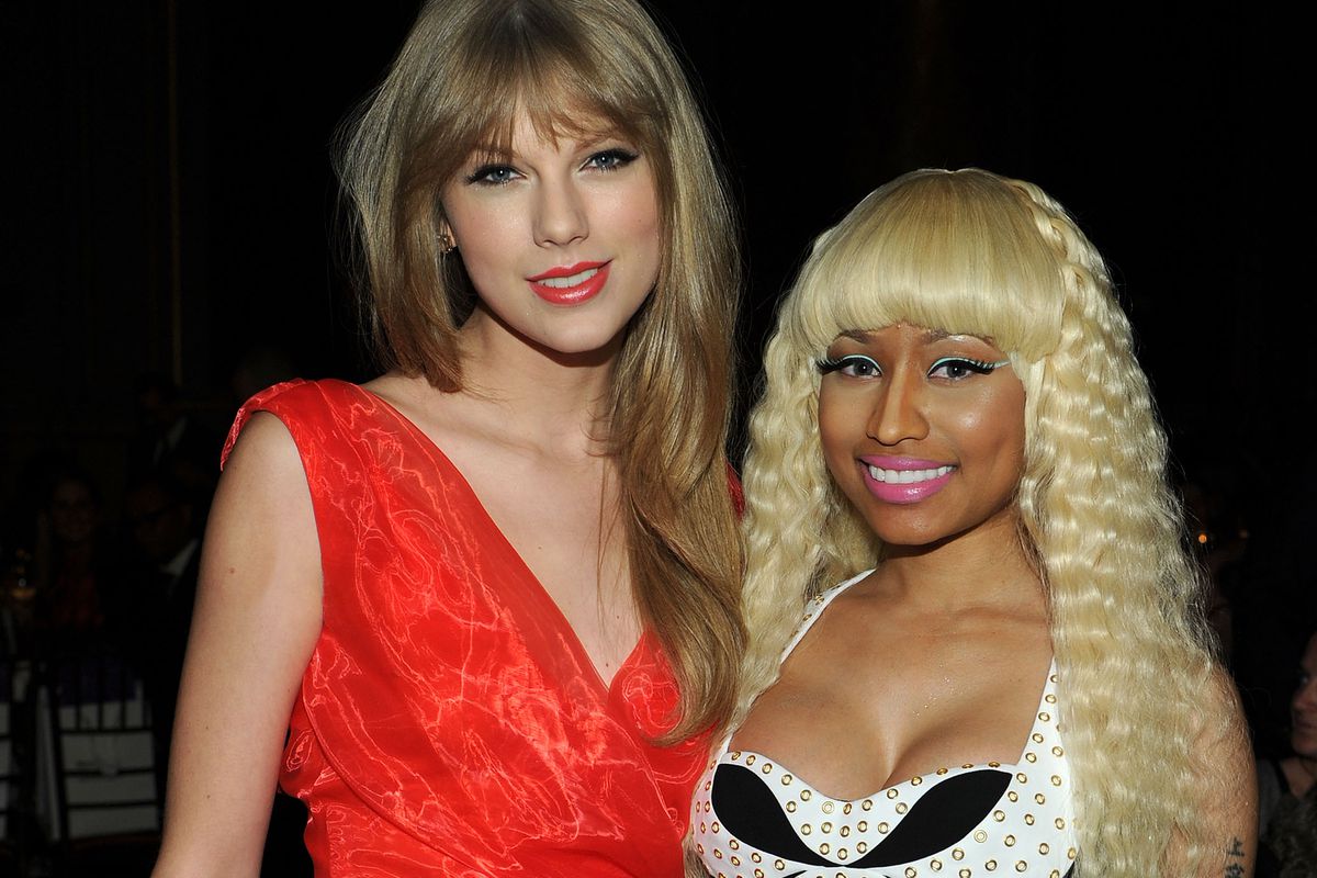 Taylor Swift (left) and Nicki Minaj, in happier times. Specifically, 2011.