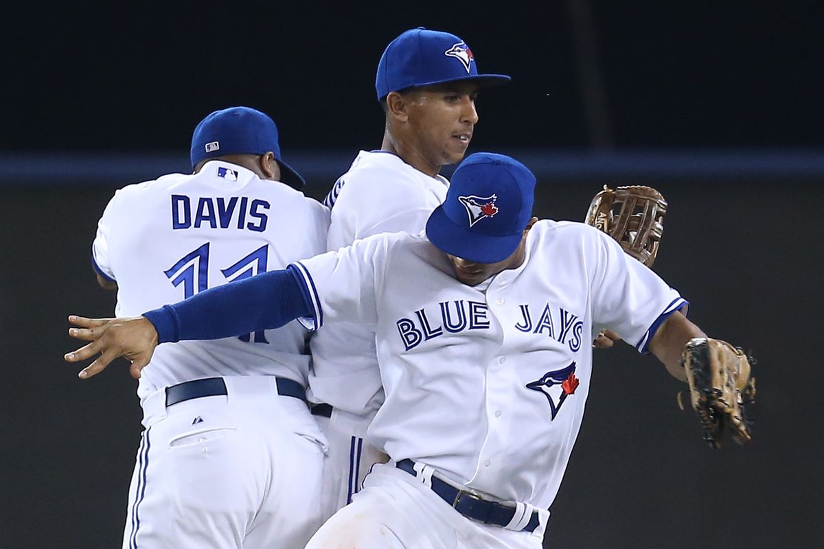 Rajai Davis and Anthony Gose played the outfield together in Toronto in 2013, but were not kept from Detroit