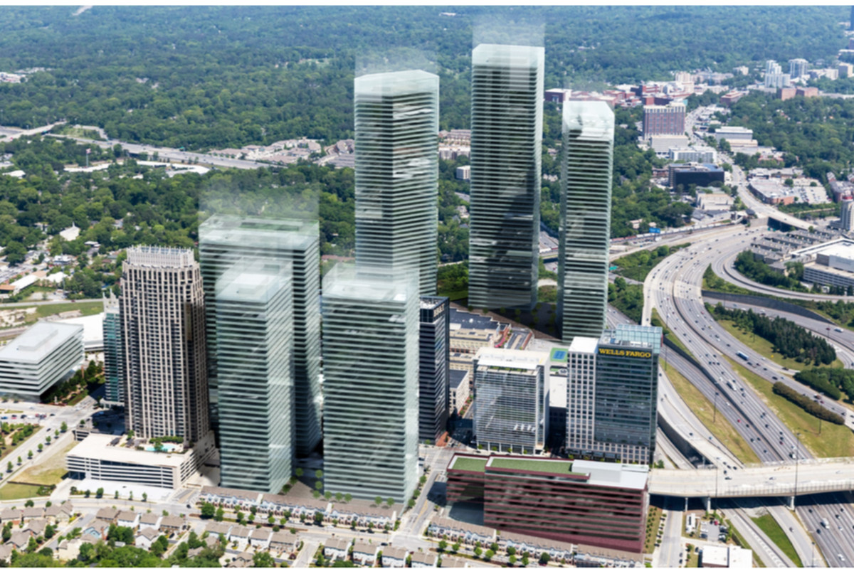 A rendering for HQ2 at Atlantic Station. 
