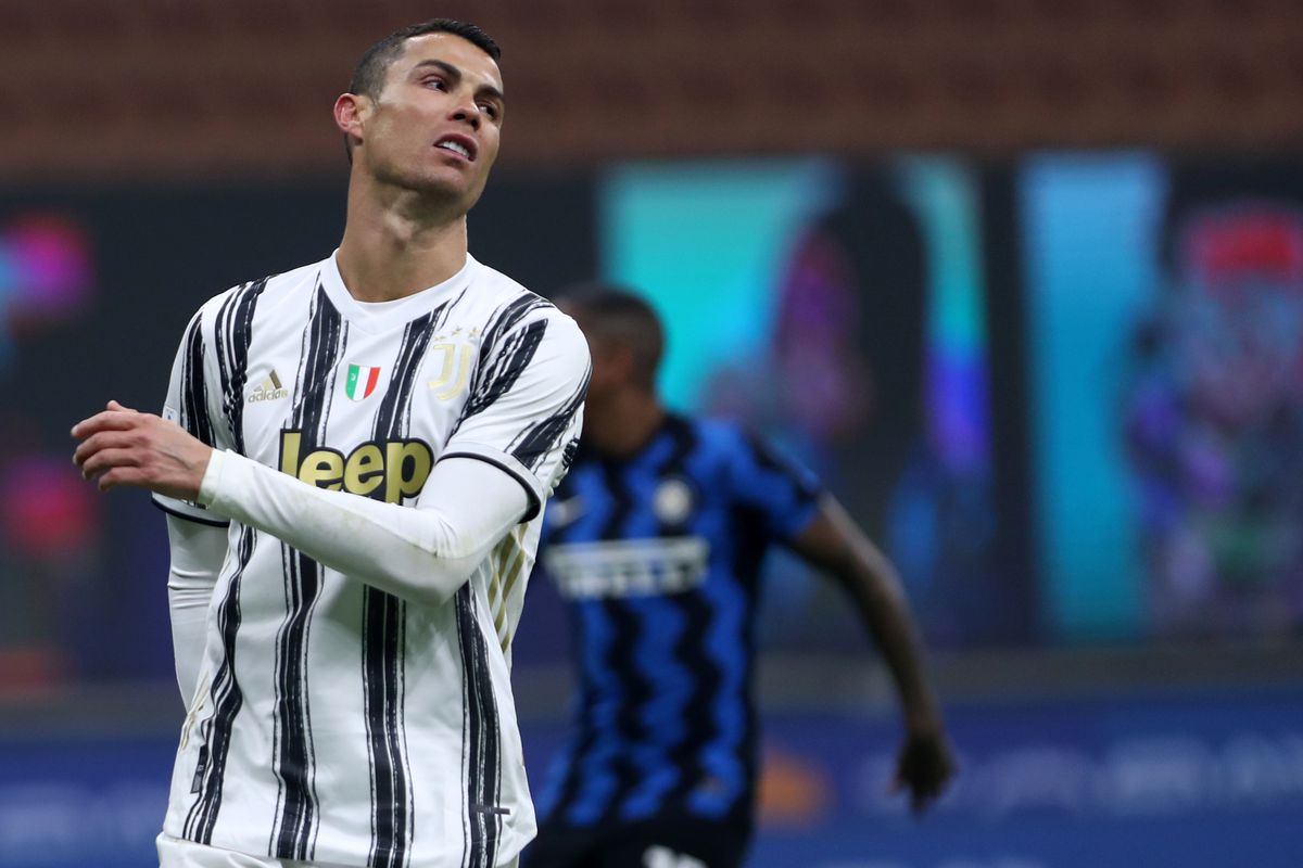 Cristiano Ronaldo of Juventus Fc looks dejected during the...