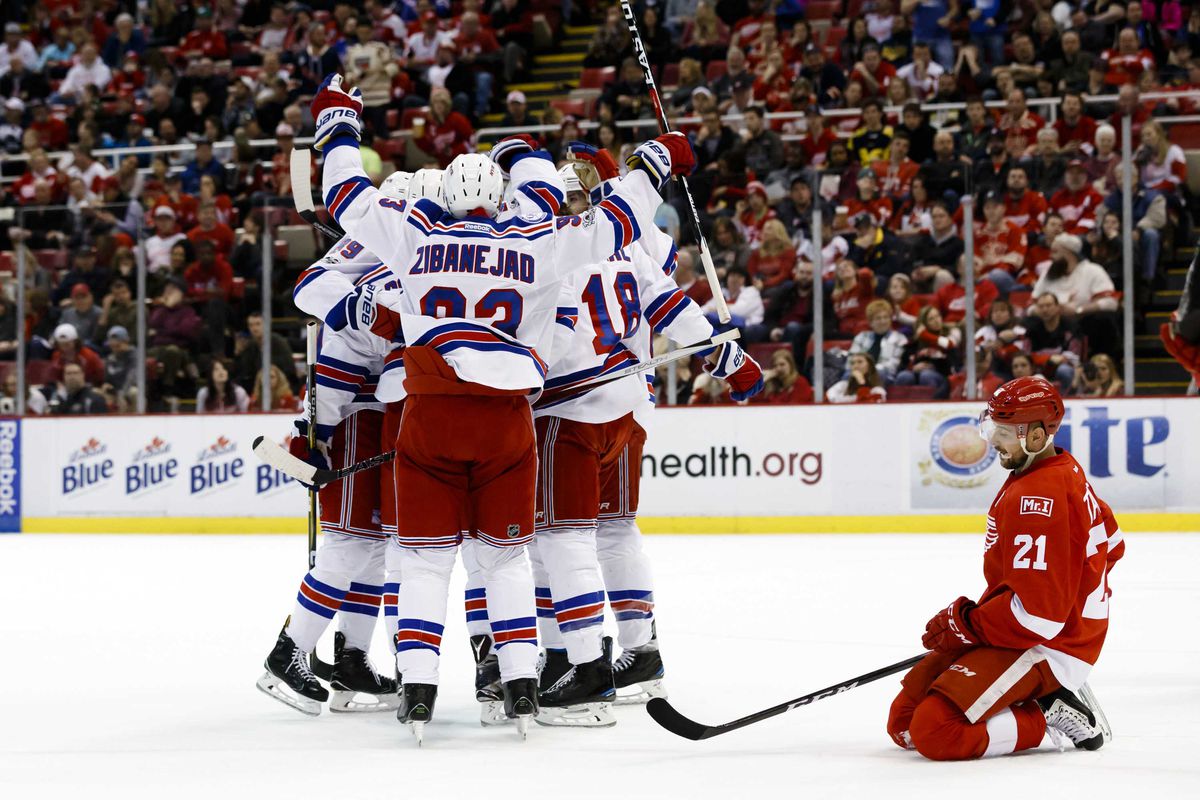 NHL: New York Rangers at Detroit Red Wings