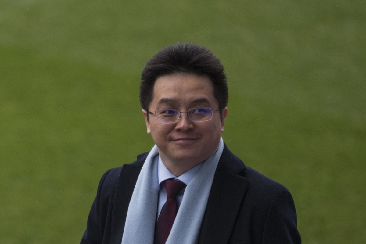 BIRMINGHAM, ENGLAND- DECEMBER 10:  Tony Xia, owner of Aston Villa looks on before the Sky Bet Championship match between Aston Villa and Wigan Athletic at Villa Park on December 10, 2016 in Birmingham, England (Photo by Nathan Stirk/Getty Images)