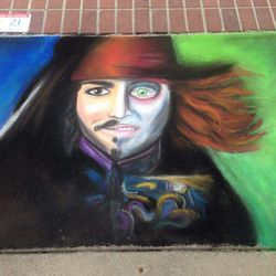 Jessica Grover began doing chalk art when she was 13. This will be her eighth year at the Utah Foster Care Chalk Art Festival.