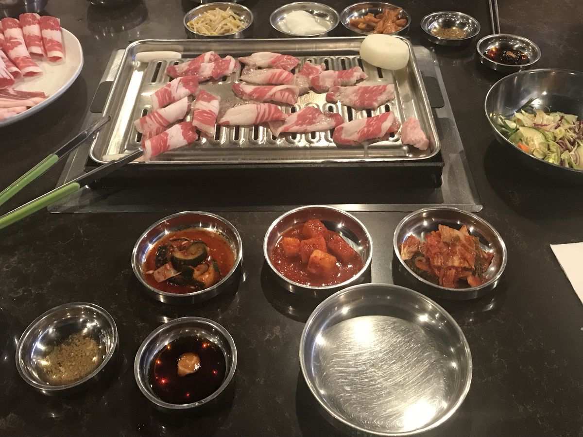 grilled meat and banchan