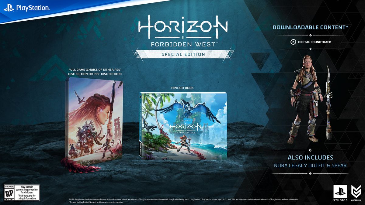The Horizon Forbidden West special edition pre-order bonuses
