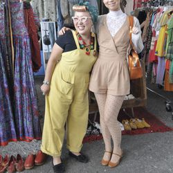 Cute gals at Akino Vintage's booth.