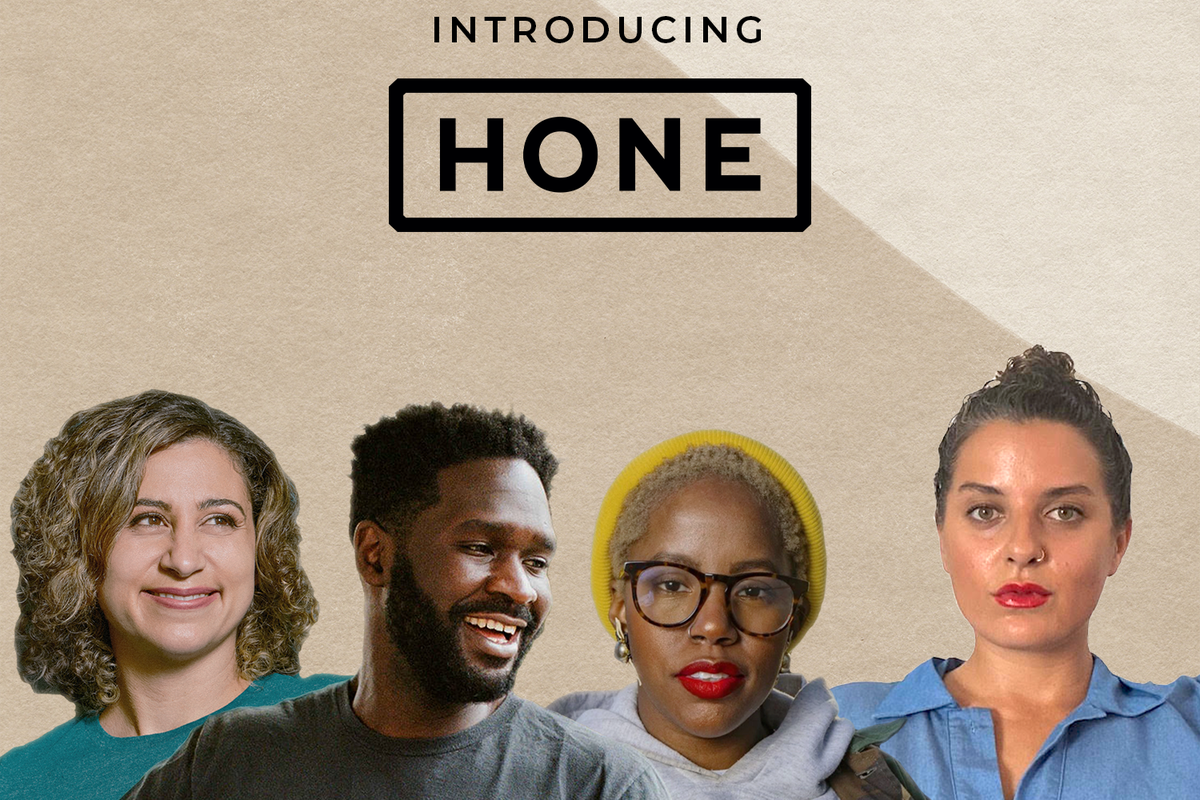 The headshots of four people beneath text that reads INTRODUCING HONE