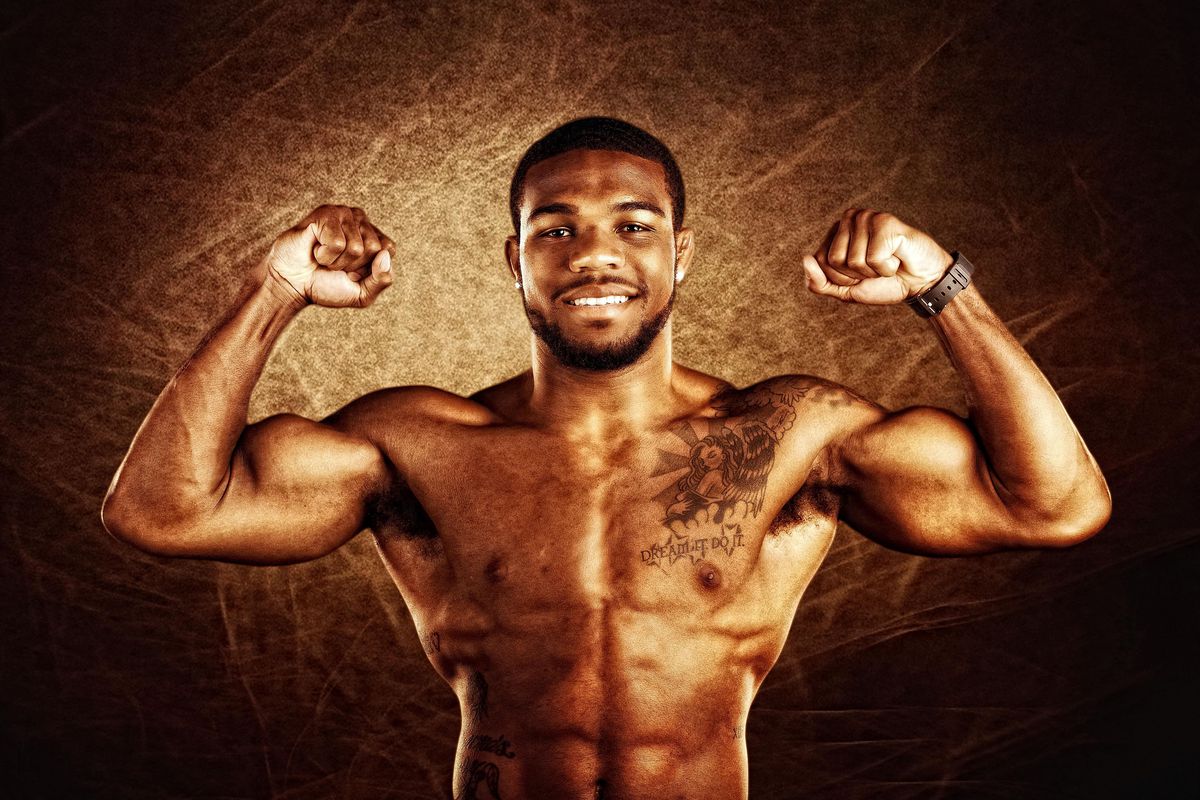 July 24, 2012; Dallas, Tx, USA; **PHOTO ILLUSTRATION** Special photo manipulation was used to create this image.  Men's wrestler Jordan Burroughs will compete as a member of the 2012 U.S. Olympic Team.   Mandatory Credit: Kevin Jairaj-US PRESSWIRE