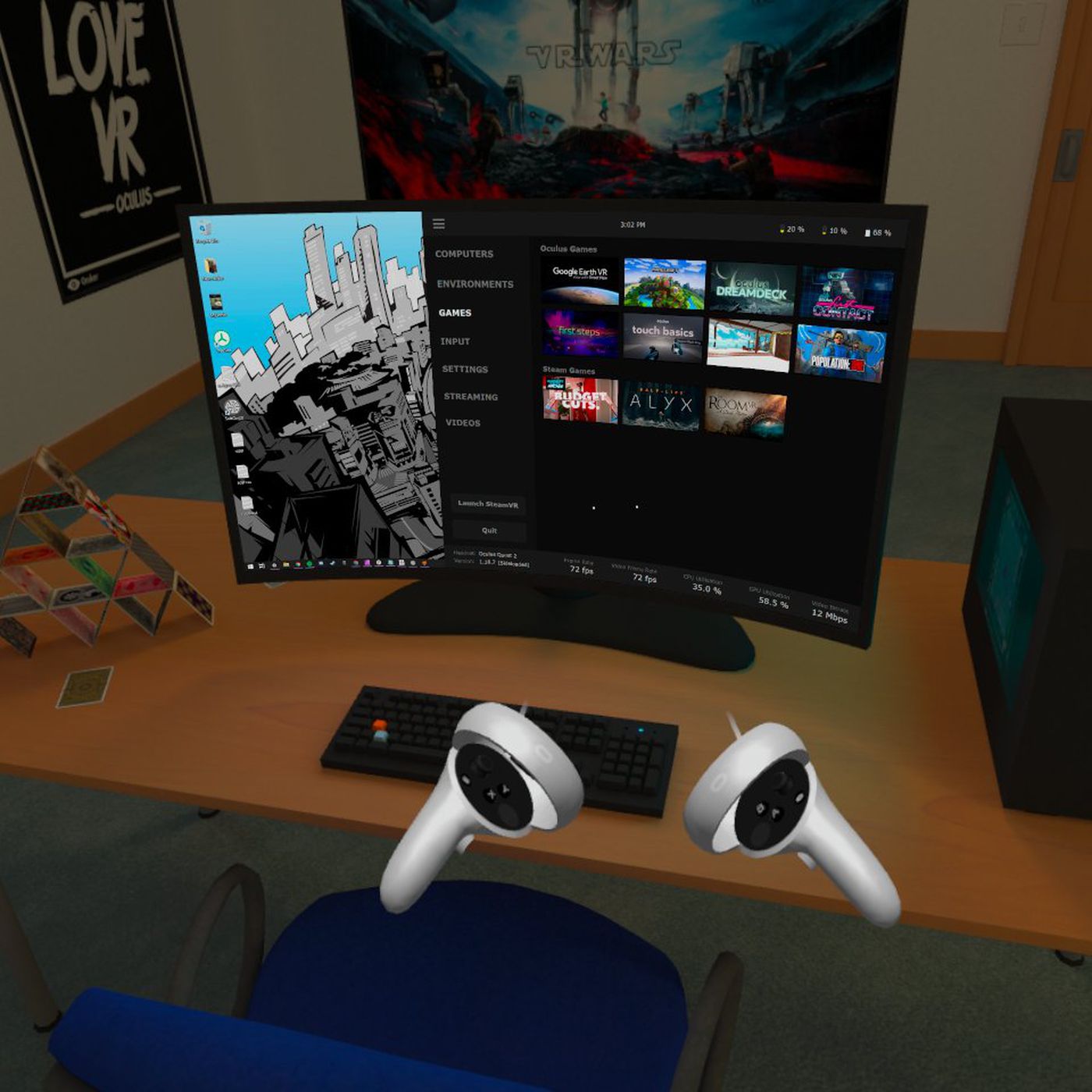 kryds mærke navn kylling How to use your Oculus Quest 2 to play any PC VR game wirelessly - The Verge