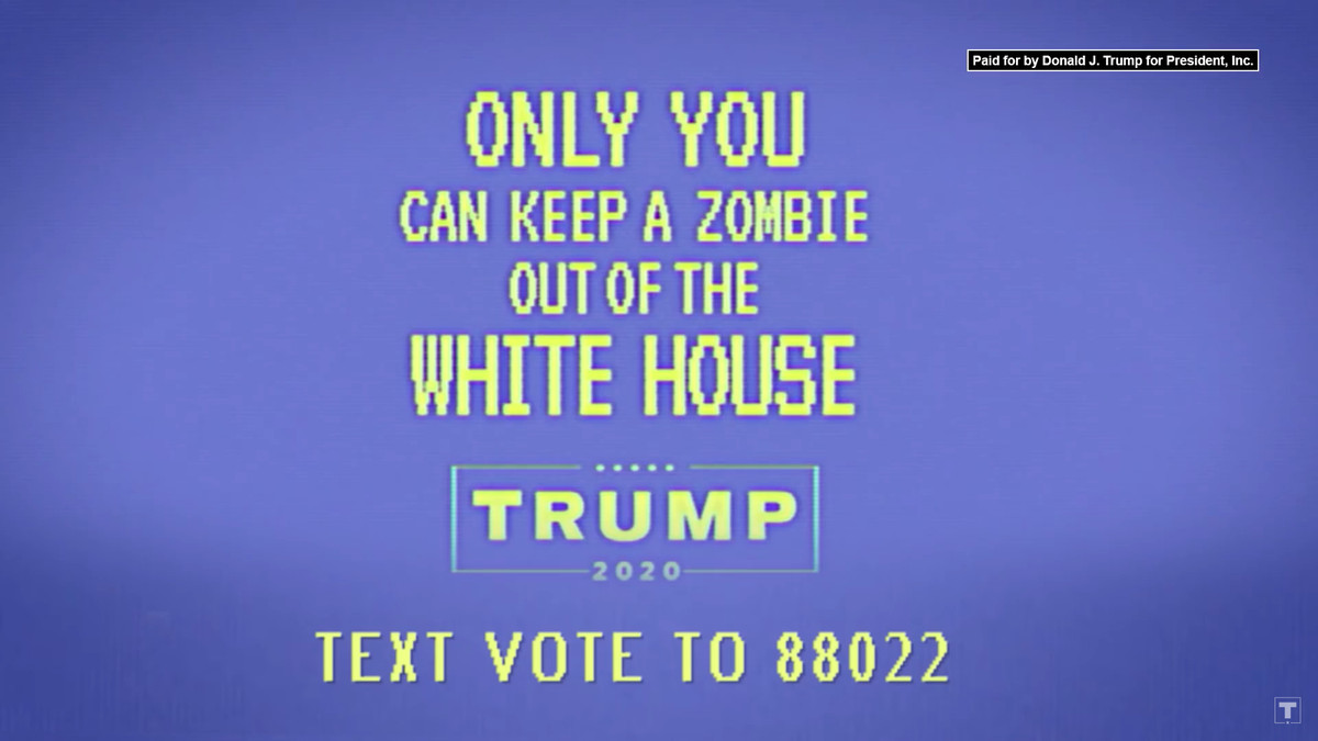 A screenshot of a Donald Trump ad.