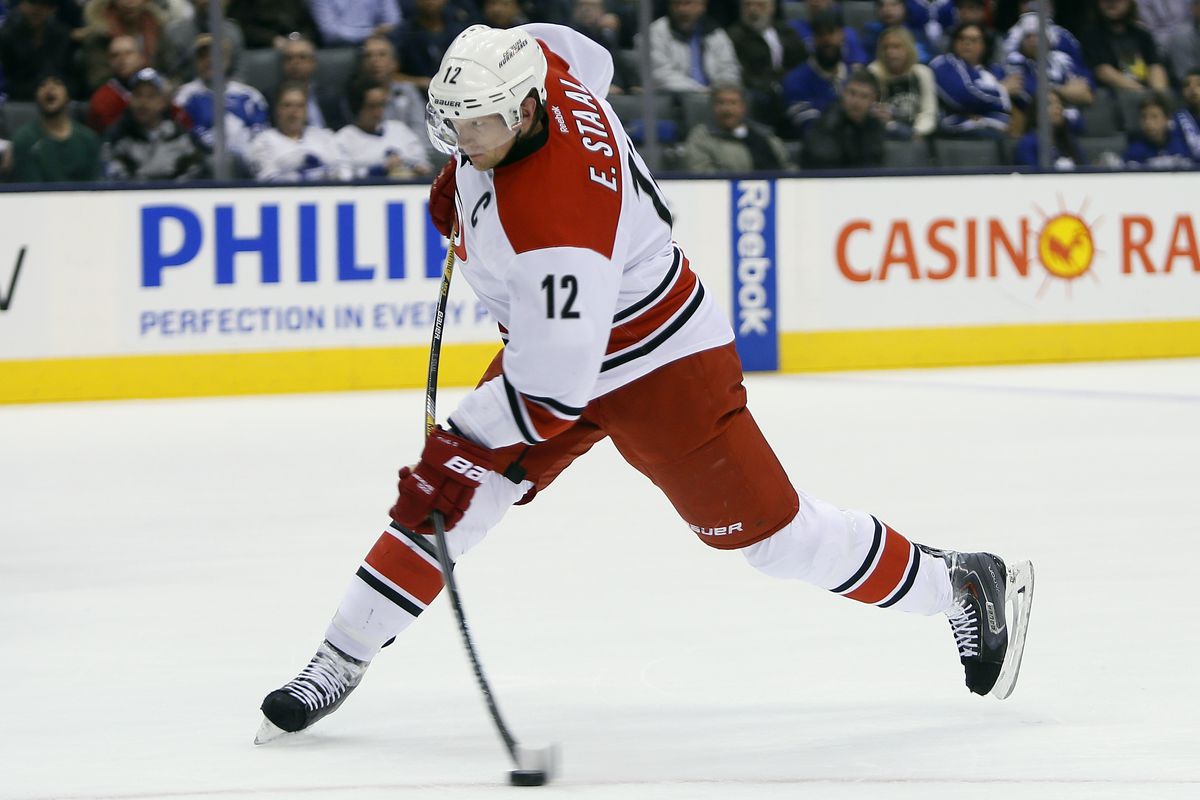 Captain Eric Staal went beast mode in a 4-1 win against the Leafs on January 19th.