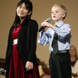 Members of the One Voice Children's Choir perform as part of the program. The Inclusion Center of Utah holds their 23rd Annual Thanksgiving Interfaith Service at the LDS Assembly Hall on Temple Square Sunday, Nov. 18, 2012.