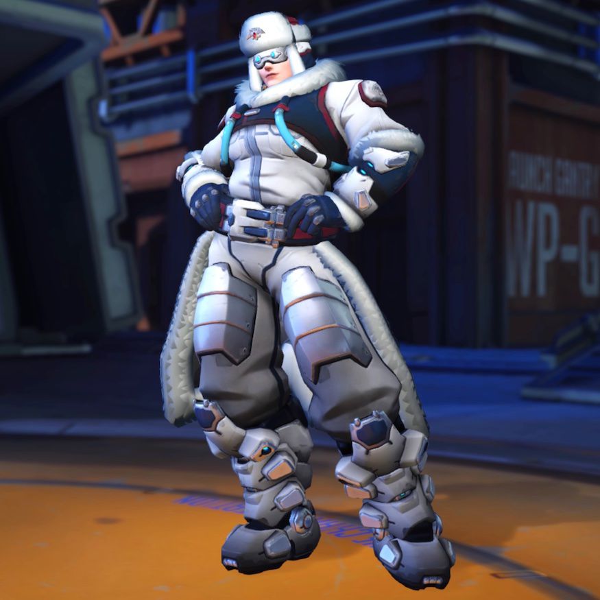 Zarya’s Arctic skin from Overwatch, as of April 5