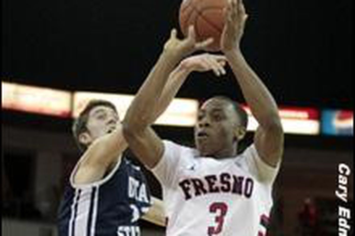 SG Kevin Olekiabe hopes to establish basketball prominence for the Fresno State Bulldogs in their first season as MWC members