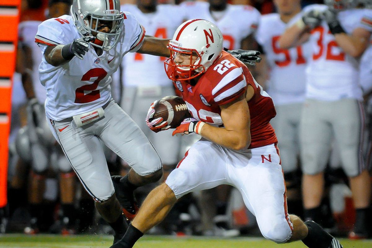 Nobody should be surprised to learn that Rex Burkhead is a preseason all-Big Ten choice by Phil Steele.. (Photo by Eric Francis/Getty Images)