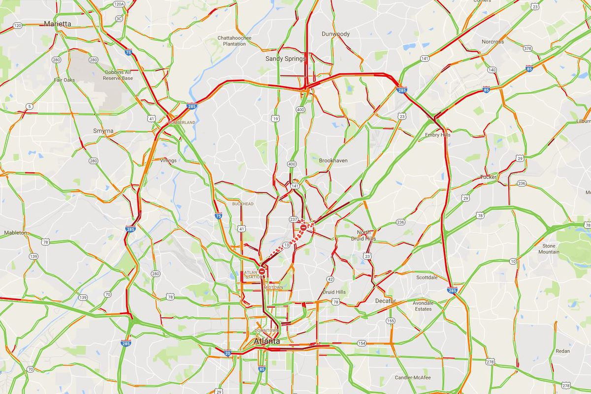 Atlanta Traffic Hits Peak Terribleness As Workweek Progresses