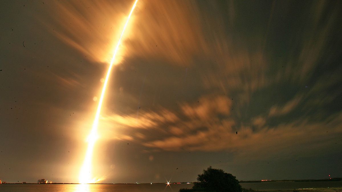 A Falcon 9 rocket by SpaceX, Elon Musk's company, launches from Cape Canaveral in January 2014.