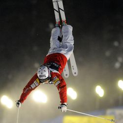 KC Oakley (USA) competes during the women's moguls finals at Deer Valley Ski Resort on Thursday, Jan. 9, 2014.