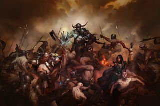 Diablo 4'teki Beş Sınıf, bir Gotik Resimde Bir Grubun Üstünde Duruyor