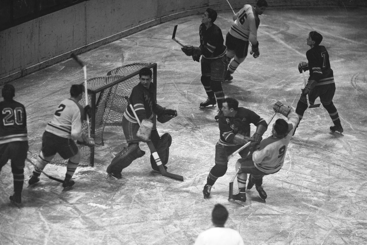Maurice Richard in Hockey Action