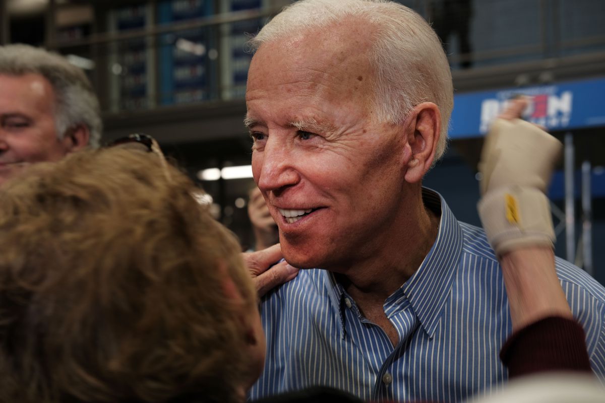 Former Vice President Joe Biden Campaigns In New Hampshire For First Time Since Announcing Presidential Bid