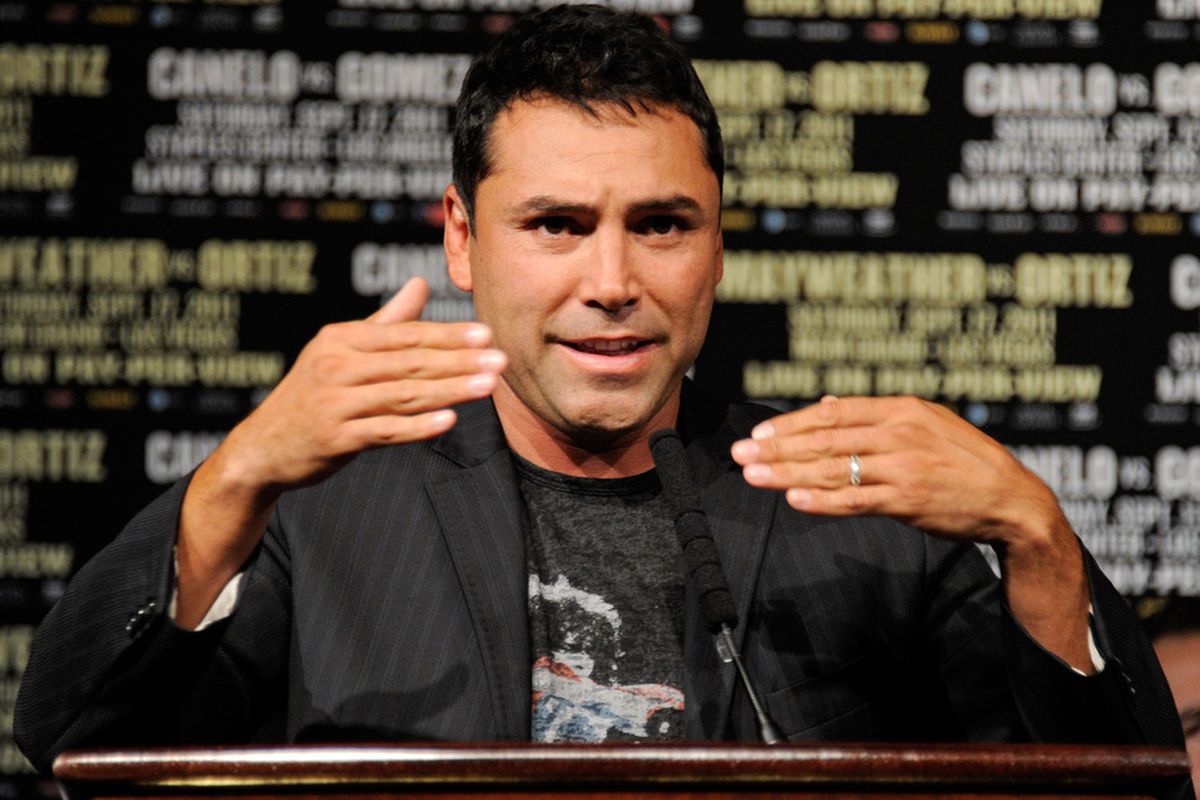 Oscar De La Hoya has been named in a lawsuit from model Marie Cecora. (Photo by Ethan Miller/Getty Images)