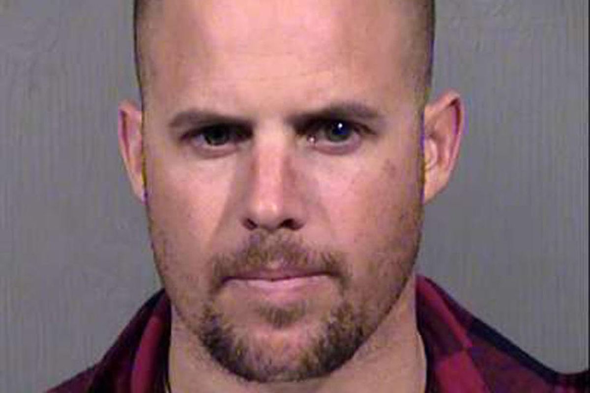 FILE - This Jan. 27, 2016, file photo, provided by the Maricopa County Sheriff's Office shows Jon Ritzheimer, who was arrested in Arizona on Jan. 26, 2016, in connection with the occupation of the Malheur National Wildlife Refuge in Oregon. Ritzheimer, wh
