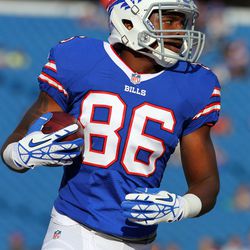 Aug 16, 2013; Orchard Park, NY, USA;  Buffalo Bills wide receiver Terrell Sinkfield (86) before a game against the Minnesota Vikings at Ralph Wilson Stadium.  