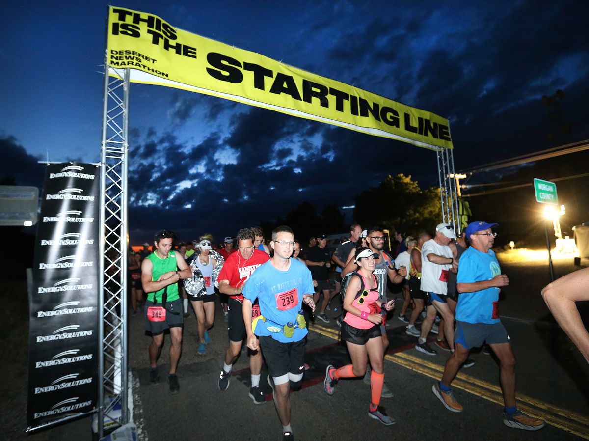 Deseret News Marathon runners compete at Little Mountain on Monday, July 24, 2017.