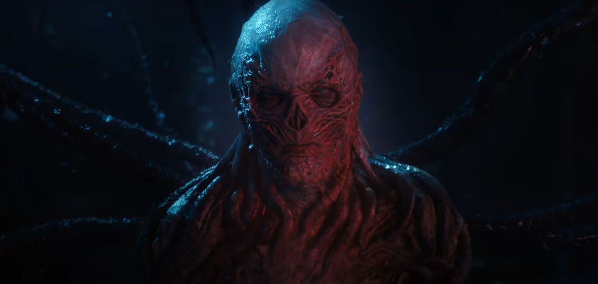 Vecna?  Is that you with all the dripping gubbins and weird scars?  A still from the latest trailer.