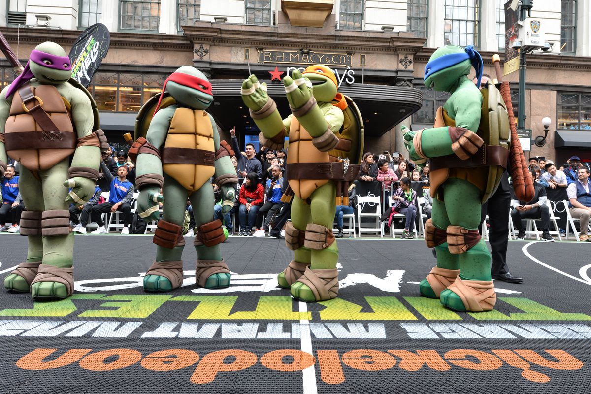Macy's Welcomes Carmelo Anthony To Herald Square For The Launch Of TMNT X Melo